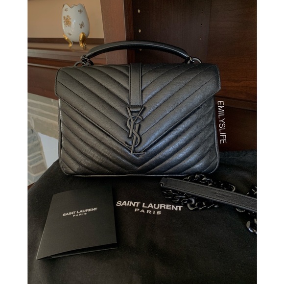 Saint Laurent Collège Medium in Matelassé Leather - Picture 2 of 8